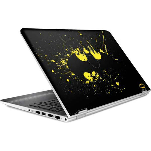 DC Comics Batman Logo Yellow Splash HP Pavilion Skin